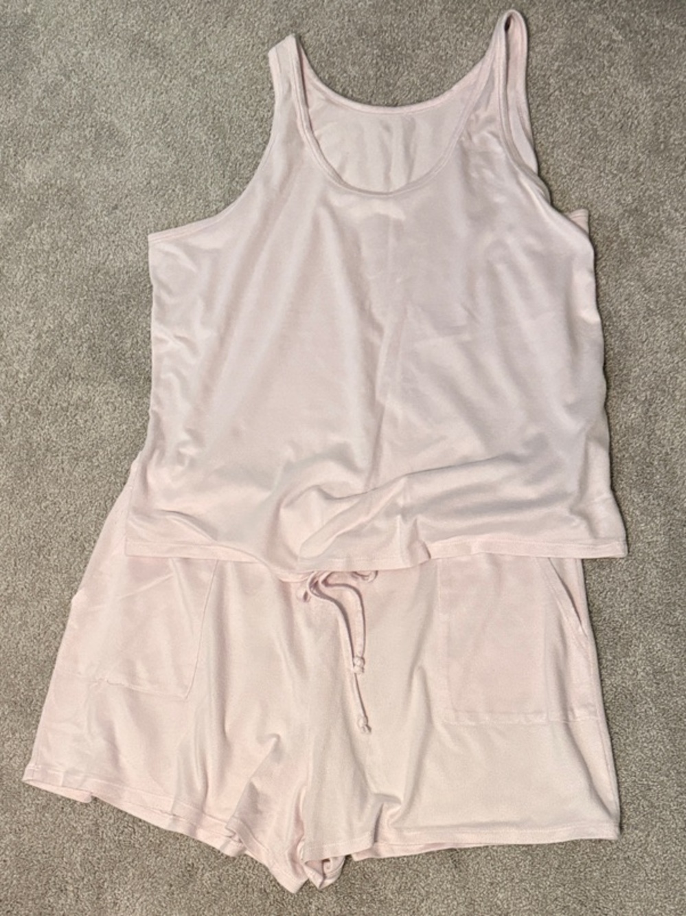 Softies Women’s Light Pink Tank and Short Sleep Set